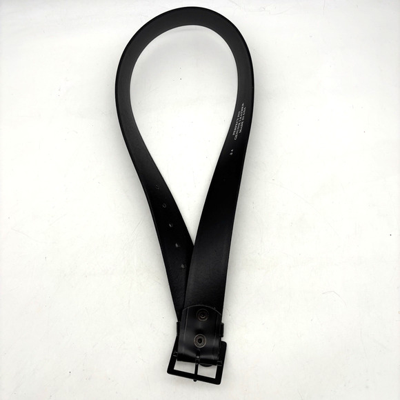 NEW Perfect Fit Black Genuine Leather Black Buckle Men's Belt 34 Made in USA - Picture 13 of 15